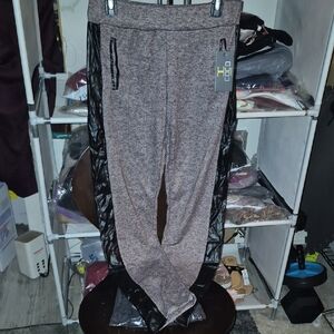 Women's Brown and Black Track Pants